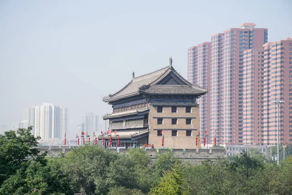 Xian Kina Oktober 2019 Xian City Wall Dagstur Runt Gamla — Stockfoto