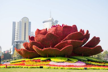 Xian, Çin - Ekim 2019: Xian Şehri Antik şehir turu. Shaanxi Bölgesi