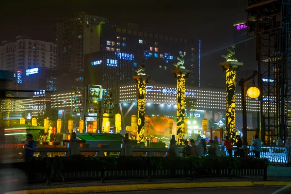 Xian City Wall Tour Noturno Pela Cidade Antiga Província Shaanxi — Fotografia de Stock