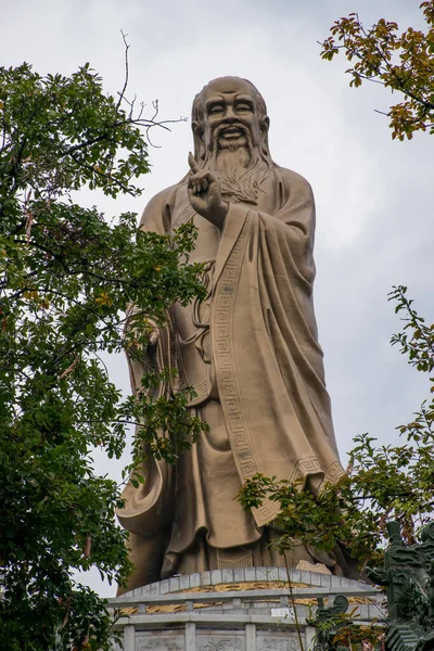 Louguantai Cina Circa Ottobre 2019 Statua Lao Tzu Vicino Tempio — Foto Stock