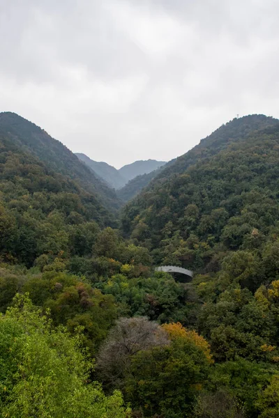 Vista Panorâmica Parque Chinês Temporada Outono — Fotografia de Stock