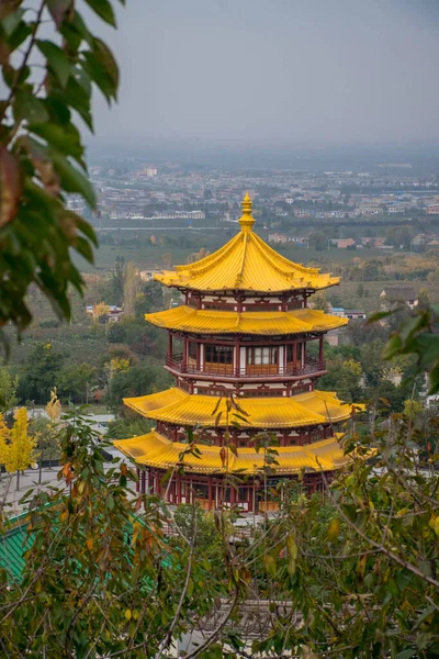 Буддийская Пагода Возле Храма Лугуантай Близ Сианя Провинция Шэньси — стоковое фото