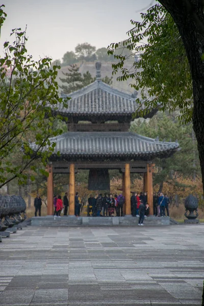 Pohled Tradiční Čínskou Architekturu Dne Cestovní Koncept — Stock fotografie