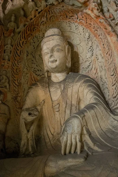 Vicino Alla Statua Buddha All Interno Del Tempio Concetto Religione — Foto Stock