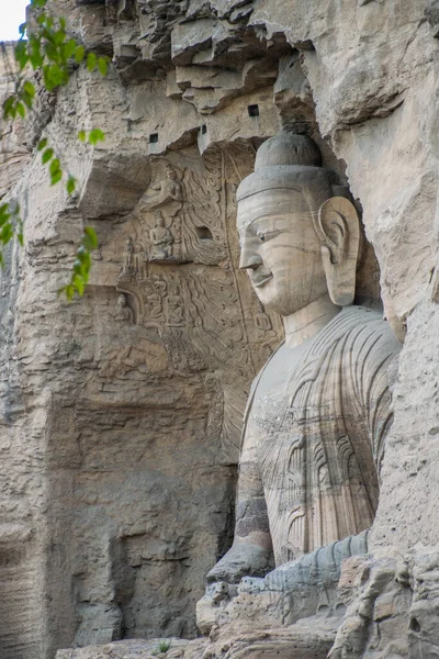 Close Του Αγάλματος Του Βούδα Εξωτερικούς Χώρους Βουνό Θρησκεία Έννοια — Φωτογραφία Αρχείου