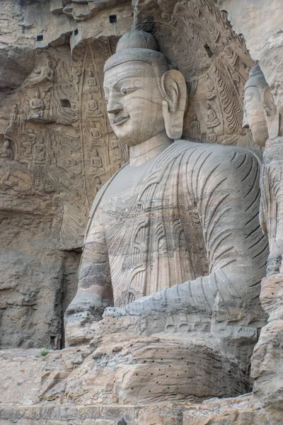 Gros Plan Statue Bouddha Montagne Extérieur Concept Religion Tibet — Photo