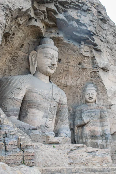 Gros Plan Des Statues Bouddha Montagne Extérieur Concept Religion Tibet — Photo