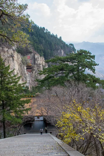 Utsikt Över Taoist Kloster Nära Datong Stad Shanxi Provinsen Översatt — Stockfoto