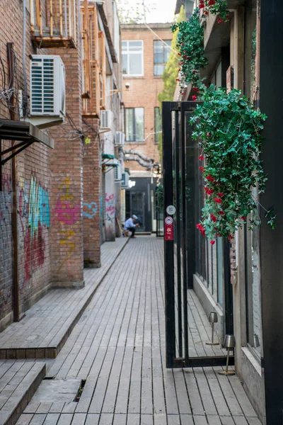 Stadtansicht Der Stadtstraße Mit Touristischen Menschen Reisekonzept — Stockfoto