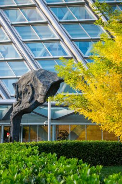 Modern şehir mimarisi yüzeyinin arkaplan olarak görünümü, kopyalama alanı