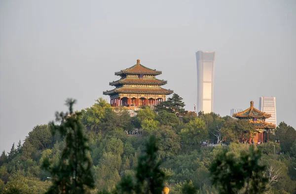 Verre Blik Traditionele Chinese Architectuur Overdag Reisconcept — Stockfoto