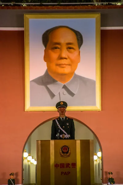 Beijing Kina Maj 2010 Porträttet Mao Himmelska Fridens Port Himmelska — Stockfoto