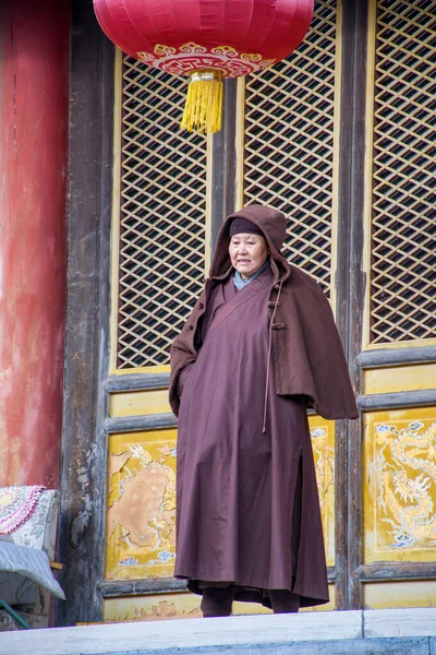Keşiş Geleneksel Budist Tapınağında Seyahat Konsepti — Stok fotoğraf