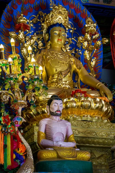 Binnen Traditionele Boeddhistische Tempel Reisconcept — Stockfoto