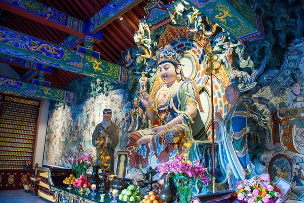 All Interno Del Tempio Buddista Tradizionale Concetto Viaggio — Foto Stock