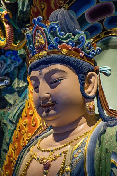 Uvnitř Tradičního Buddhistického Chrámu Koncept Cestování — Stock fotografie