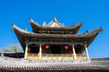 Geleneksel Çin mimari tapınağı, seyahat konsepti 