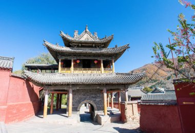 Geleneksel Çin mimari tapınağı, seyahat konsepti 
