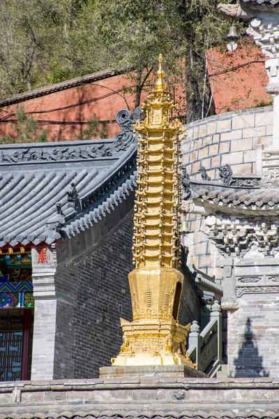 Hagyományos Kínai Építészet Templom Utazási Koncepció — Stock Fotó