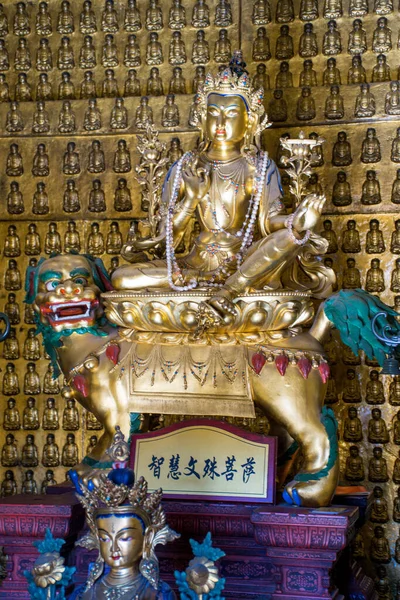 Intérieur Temple Bouddhiste Traditionnel Concept Voyage — Photo