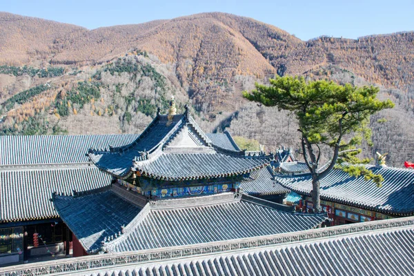 Παραδοσιακή Κινεζική Αρχιτεκτονική Ναός Ταξιδιωτική Έννοια — Φωτογραφία Αρχείου