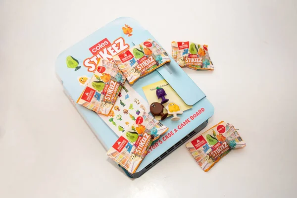 Sydney Australia 2020 Noua Promovare Coles Stikeez Fresh Friends Începe — Fotografie, imagine de stoc