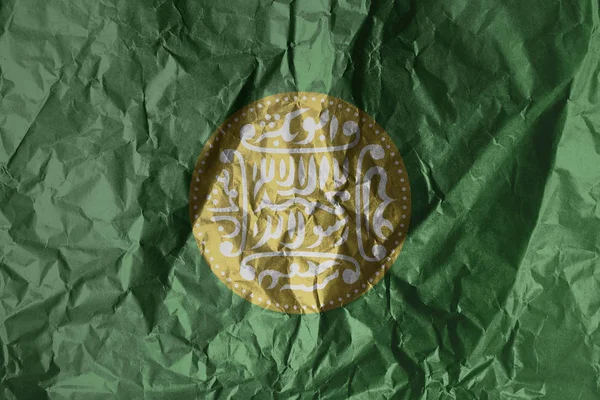 Σημαία Rohingya ζωγραφισμένη σε τσαλακωμένο φόντο χαρτιού — Φωτογραφία Αρχείου