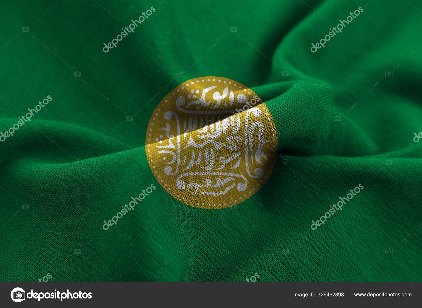 Rohingya Flag Waving Wind Flag Rohingya Patriotic Background Closeup Stock Photo C Qudamarafiq 326462898