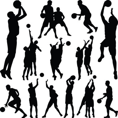 basketbol oyuncusu siluet