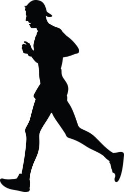 Runner siluet. vektör çalıştırmak