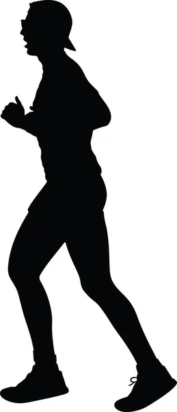 Runner siluet. vektör çalıştırmak