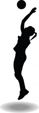 voleybol kadın oyuncu siluet