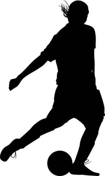 bir top ile kız futbol oynamak. kadın futbol oynamak