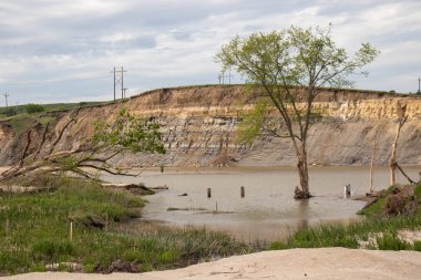 Spencer Dam Nebraska, 26 Mayıs 2019 Baraj yıkıldıktan sonra Boyd County ve Holt County Spencer Nebraska yakınlarında 281 karayolu ile 