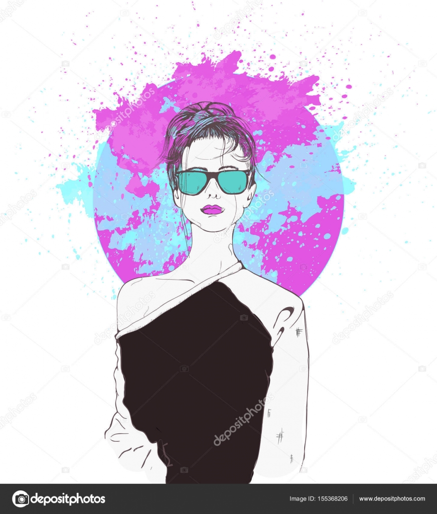 Pink fantasies, swag girl \u2014 Stock Vector © Lviktoria25