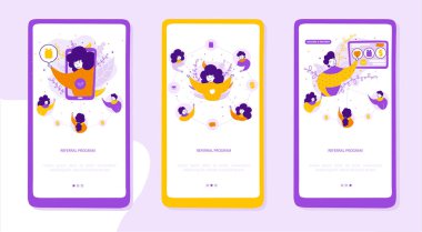Mobil uygulama sayfa şablonu üzerindeki yönlendirme programı