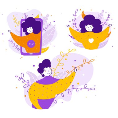 İş ortakları düz vektör illüstrasyonunu öneriyor