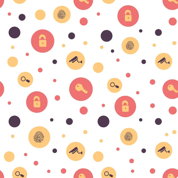 Data protection and personal security vector seamless pattern — 스톡 벡터