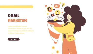 Sales funnel manager flat vector landing page template