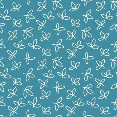 Abstract leaves pattern for fabric design. Vector abstract foliage background.