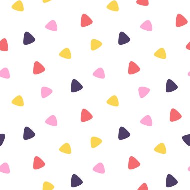 Triangles geometric vector seamless pattern. Modern background.