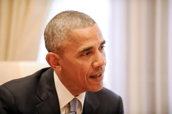 USA: s President Barack Obama med den grekiska premiärministern Alexi — Stockfoto