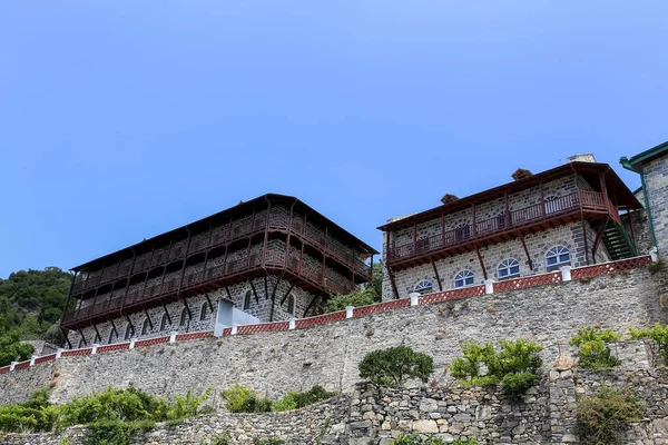 Russisch St. Pantaleon Orthodox klooster op de berg Athos — Stockfoto