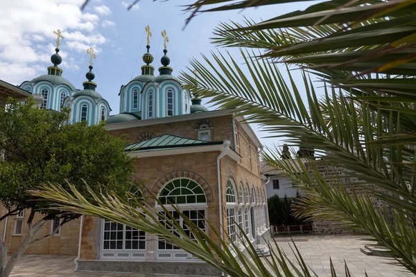 Monasterio ortodoxo ruso de San Pantaleón en el Monte Athos — Foto de Stock