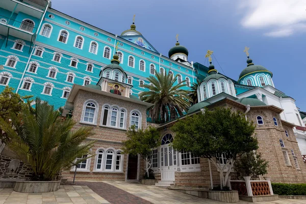 Russian St. Pantaleon Orthodox monastery at Mount Athos — Stock Photo, Image