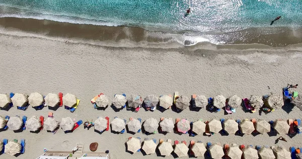 Aerial view of the beaches of Greek island of Milos island — Stock Photo, Image