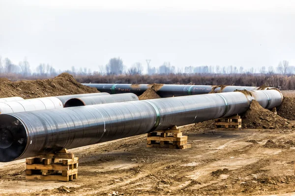 Construcción del gasoducto Trans Adriatic Pipeline - TAP — Foto de Stock