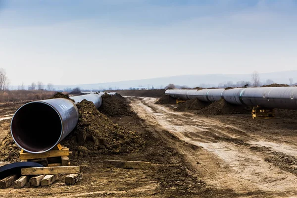 Construcción del gasoducto Trans Adriatic Pipeline - TAP — Foto de Stock