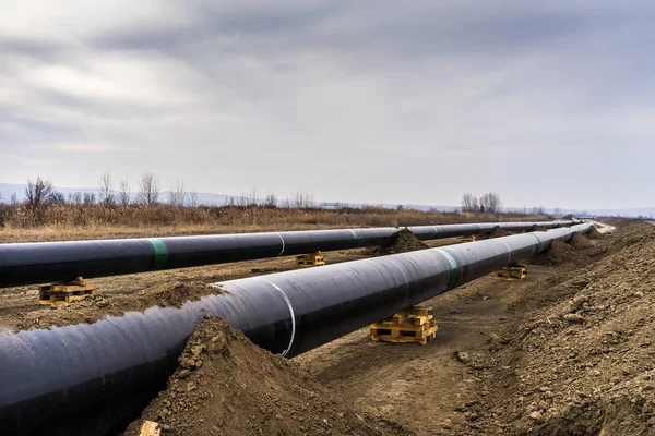 Construcción del gasoducto Trans Adriatic Pipeline - TAP in no — Foto de Stock