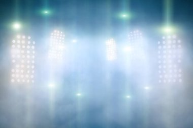 stadyum ışıkları ve duman